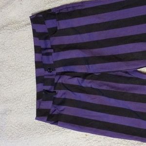 Silky striped bell bottoms